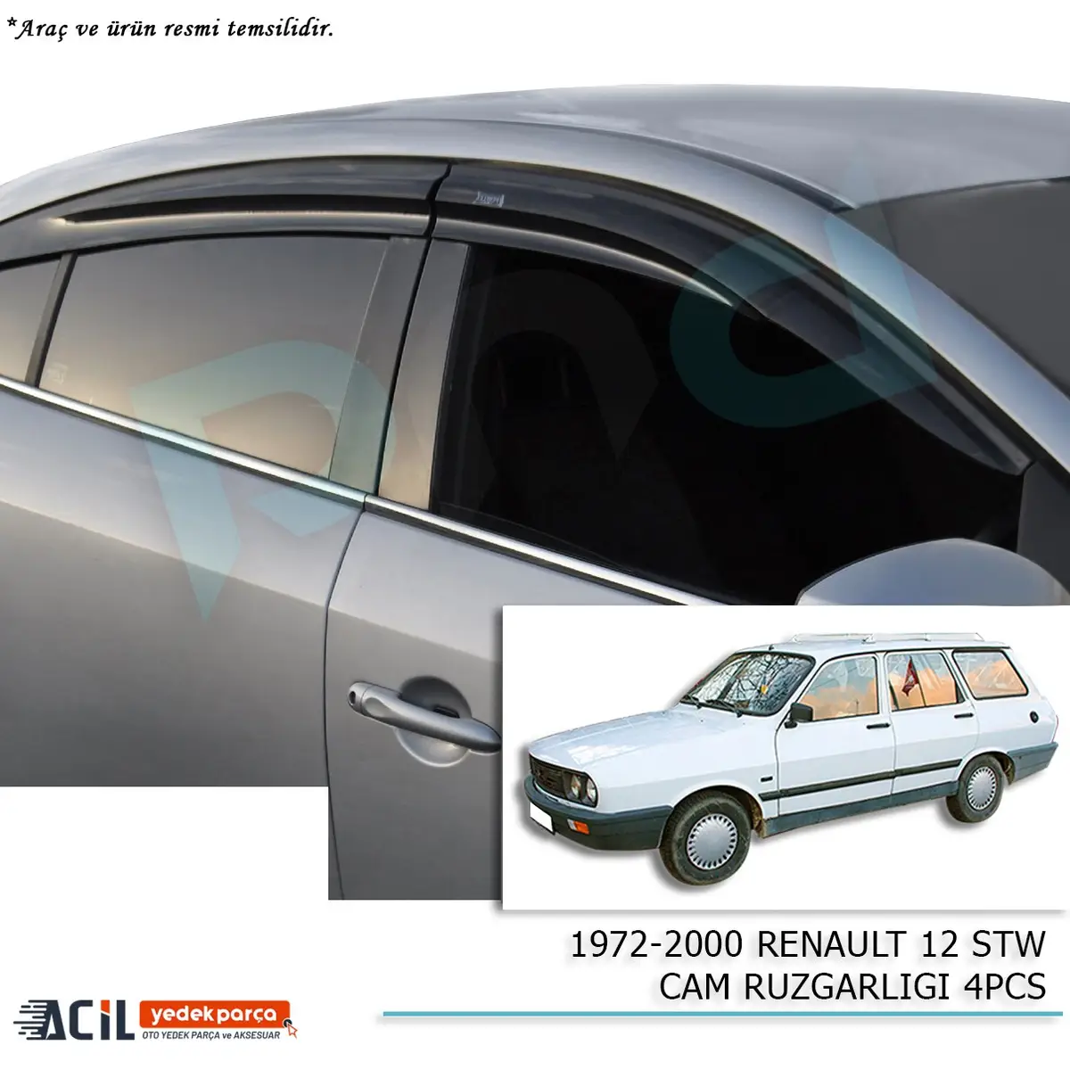 1972-2000 RENAULT 12 STW CAM RUZGARLIGI 4PCS