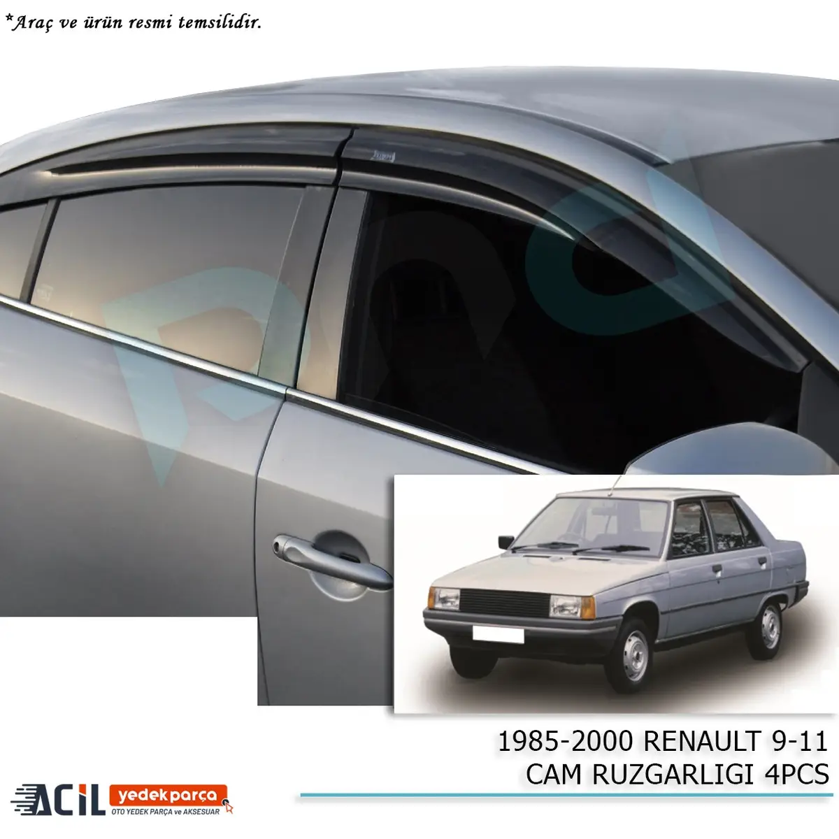 1985-2000 RENAULT 9-11 CAM RUZGARLIGI 4PCS