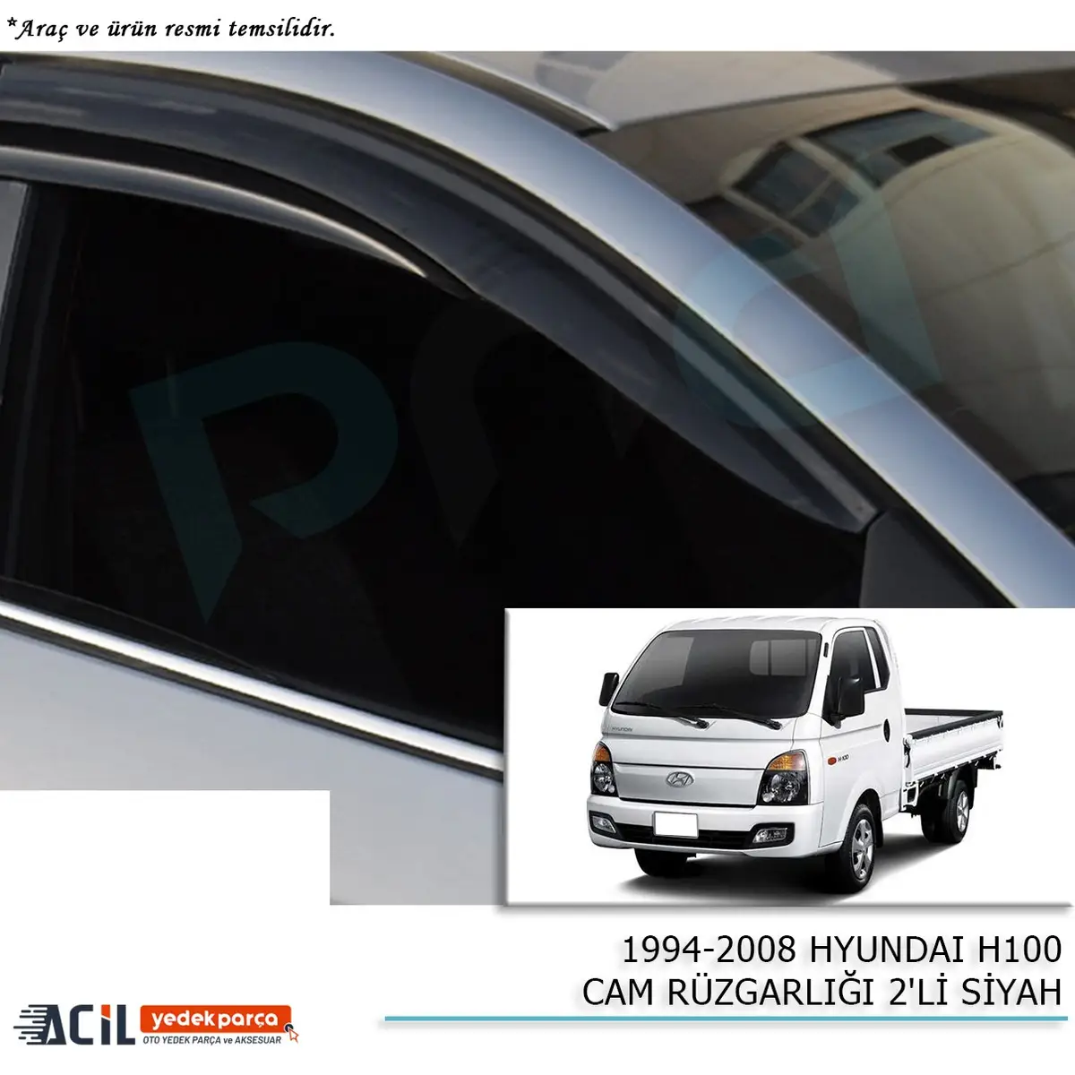 1994-2008 HYUNDAI H100 KMYNT CAM RUZGARLIGI 2PCS