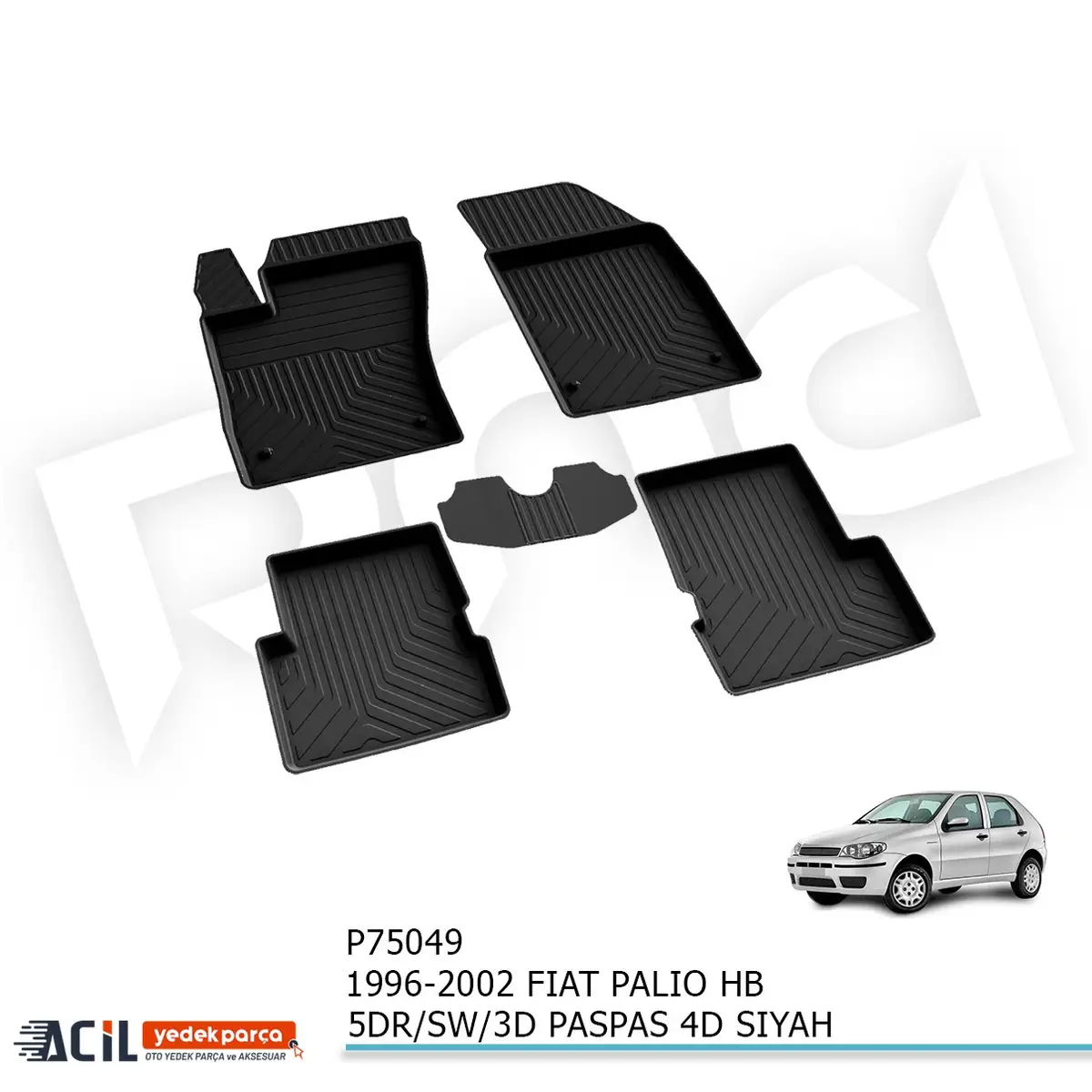1996-2002 FIAT PALIO HB 5KP/SW/3D PASPAS 4D SIYAH