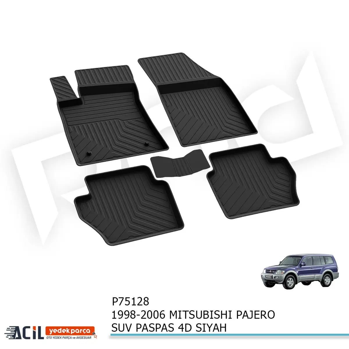 1998-2006 MITSUBISHI PAJERO SUV PASPAS 4D SIYAH