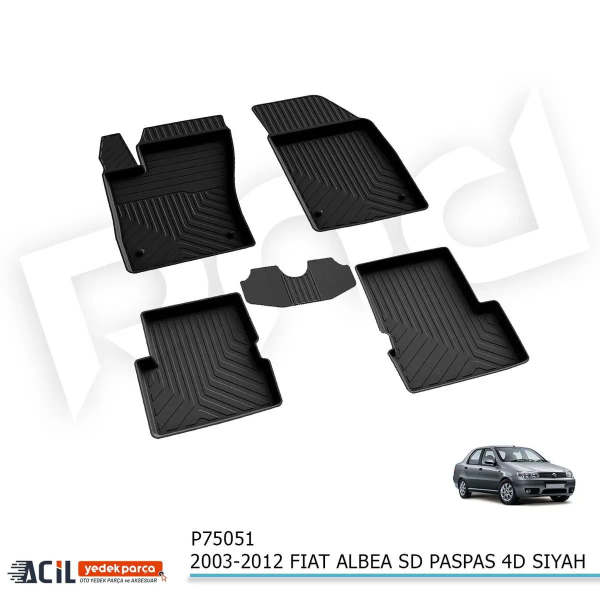 2003-2012 FIAT ALBEA SD PASPAS 4D SIYAH