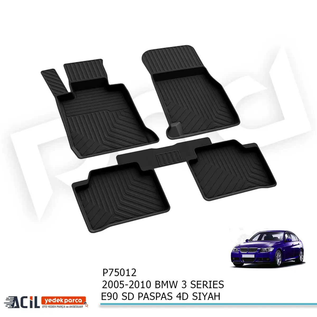 2005-2010 BMW 3 SERIES E90 SD PASPAS 4D SIYAH