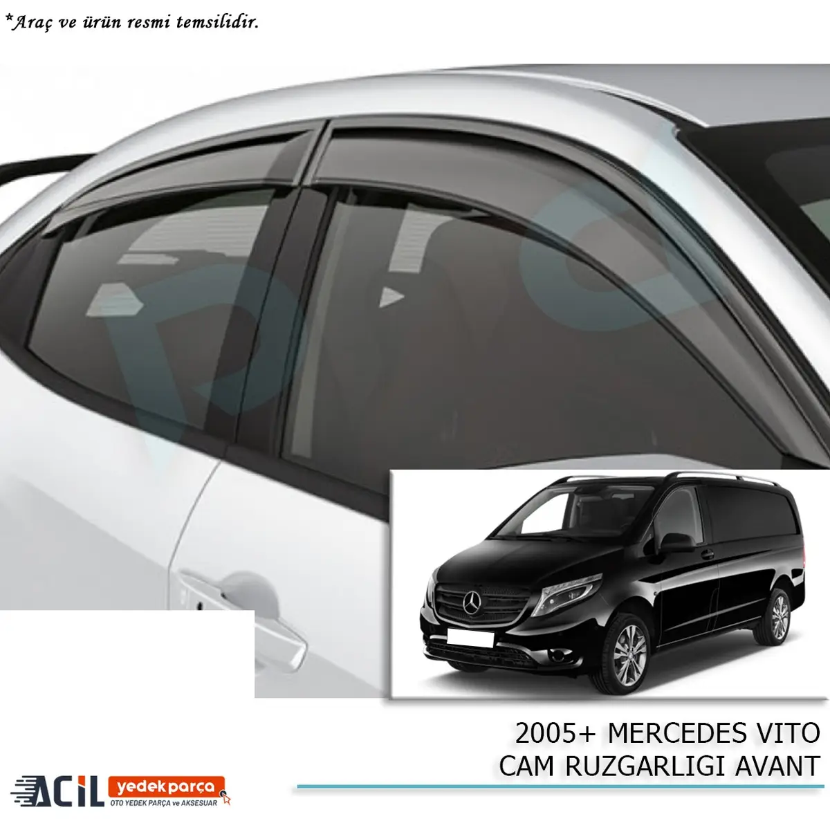 2005+ MERCEDES VITO CAM RUZGARLIGI AVANT