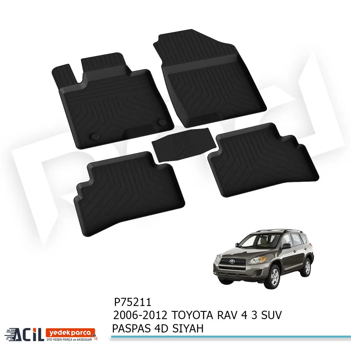 2006-2012 TOYOTA RAV 4 3 SUV PASPAS 4D SIYAH