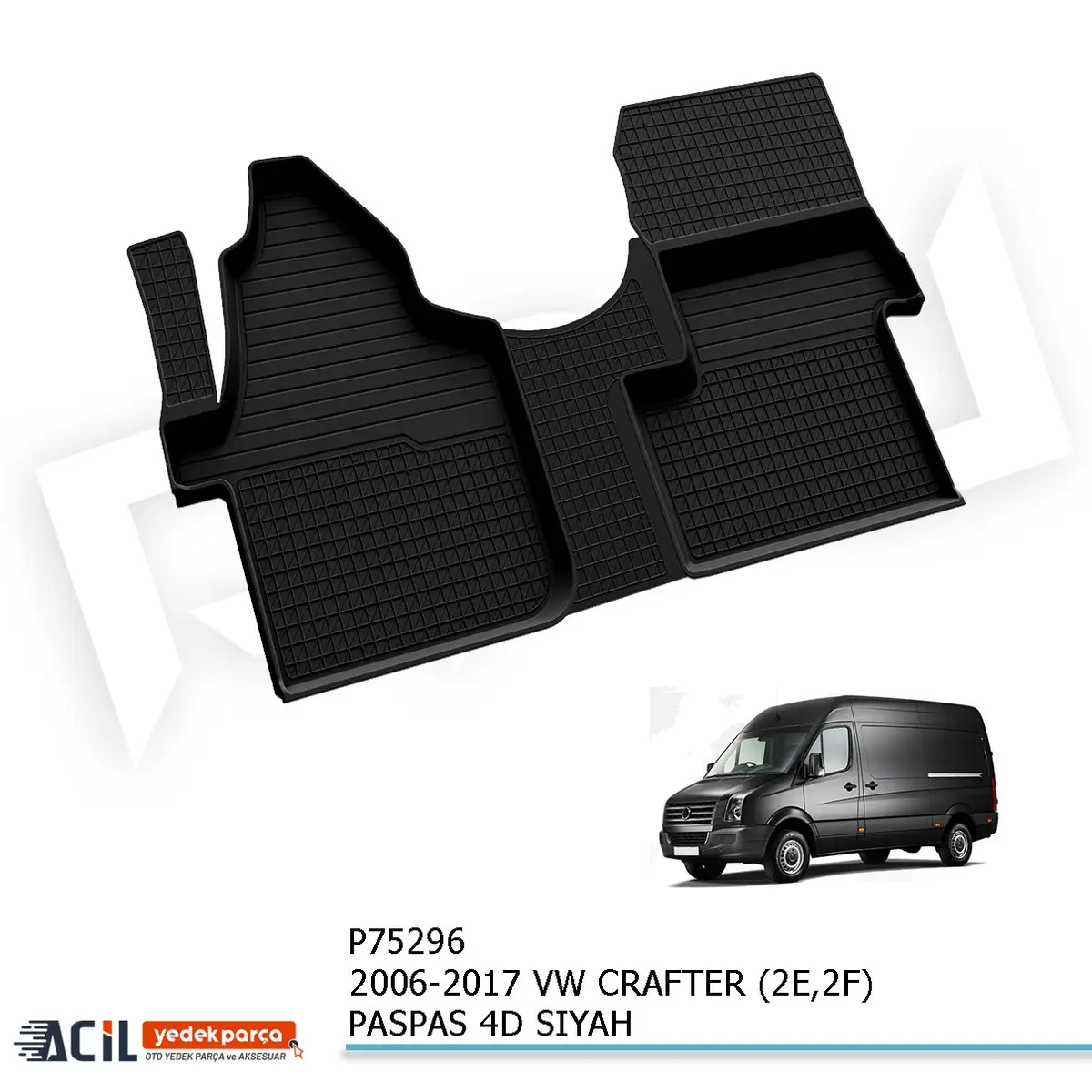 2006-2017 VW CRAFTER (2E,2F) PASPAS 4D SIYAH