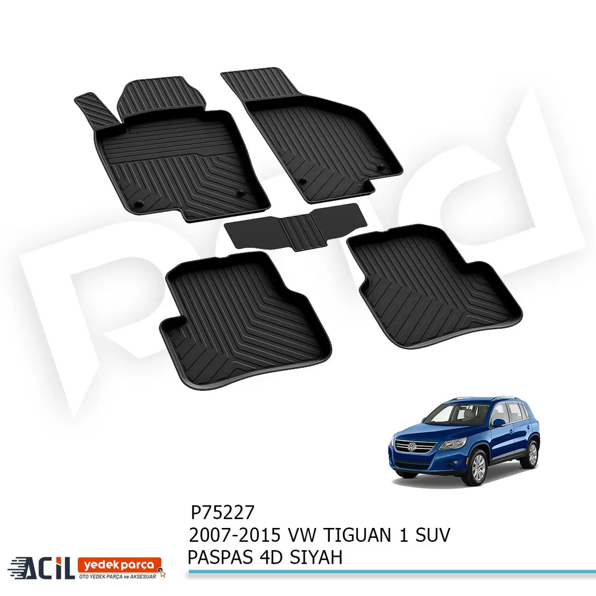 2007-2015 VW TIGUAN 1 SUV PASPAS 4D SIYAH