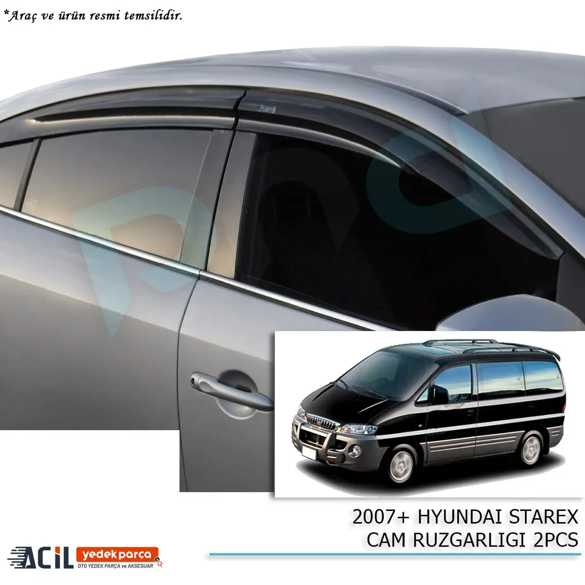 2007+ HYUNDAI STAREX CAM RUZGARLIGI 2PCS