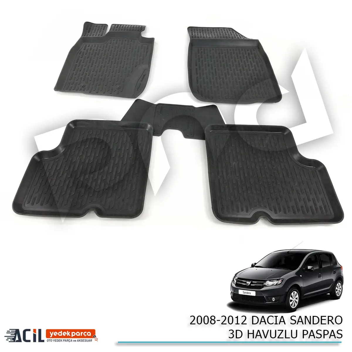 2008-2012 DACIA SANDERO 3D HAVUZLU PASPAS