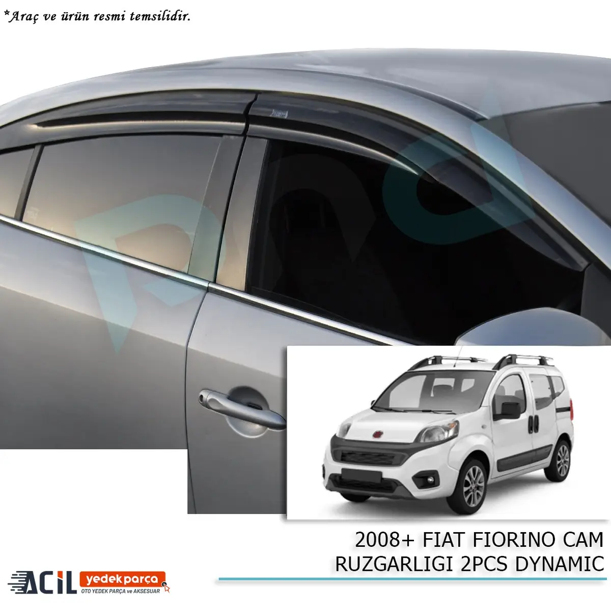 2008+ FIAT FIORINO CAM RUZGARLIGI 2PCS DYNAMIC