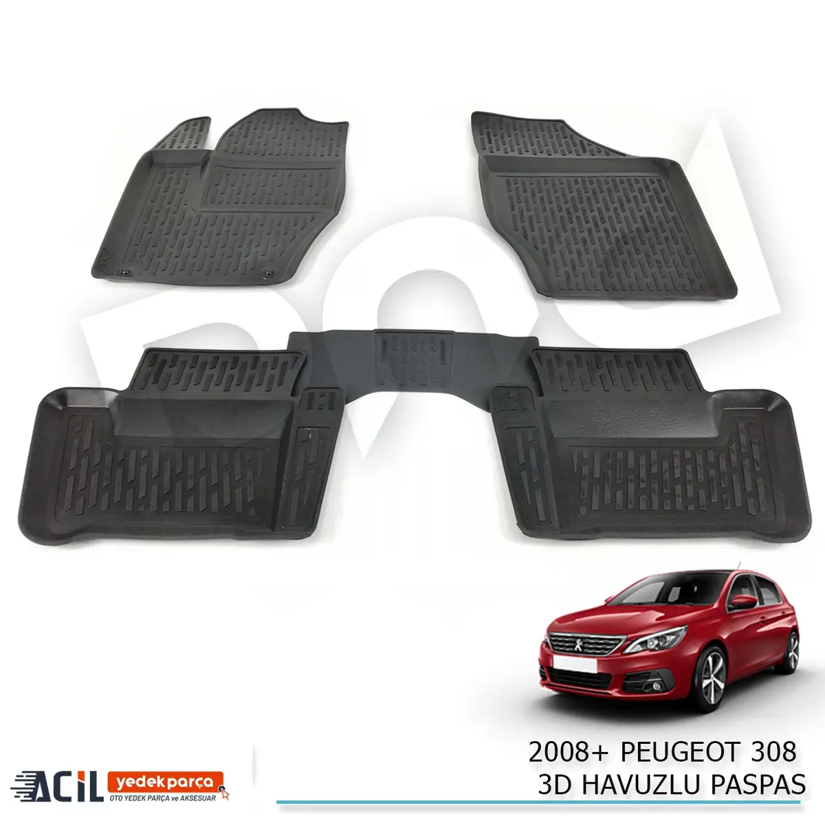2008+ PEUGEOT 308 3D HAVUZLU PASPAS