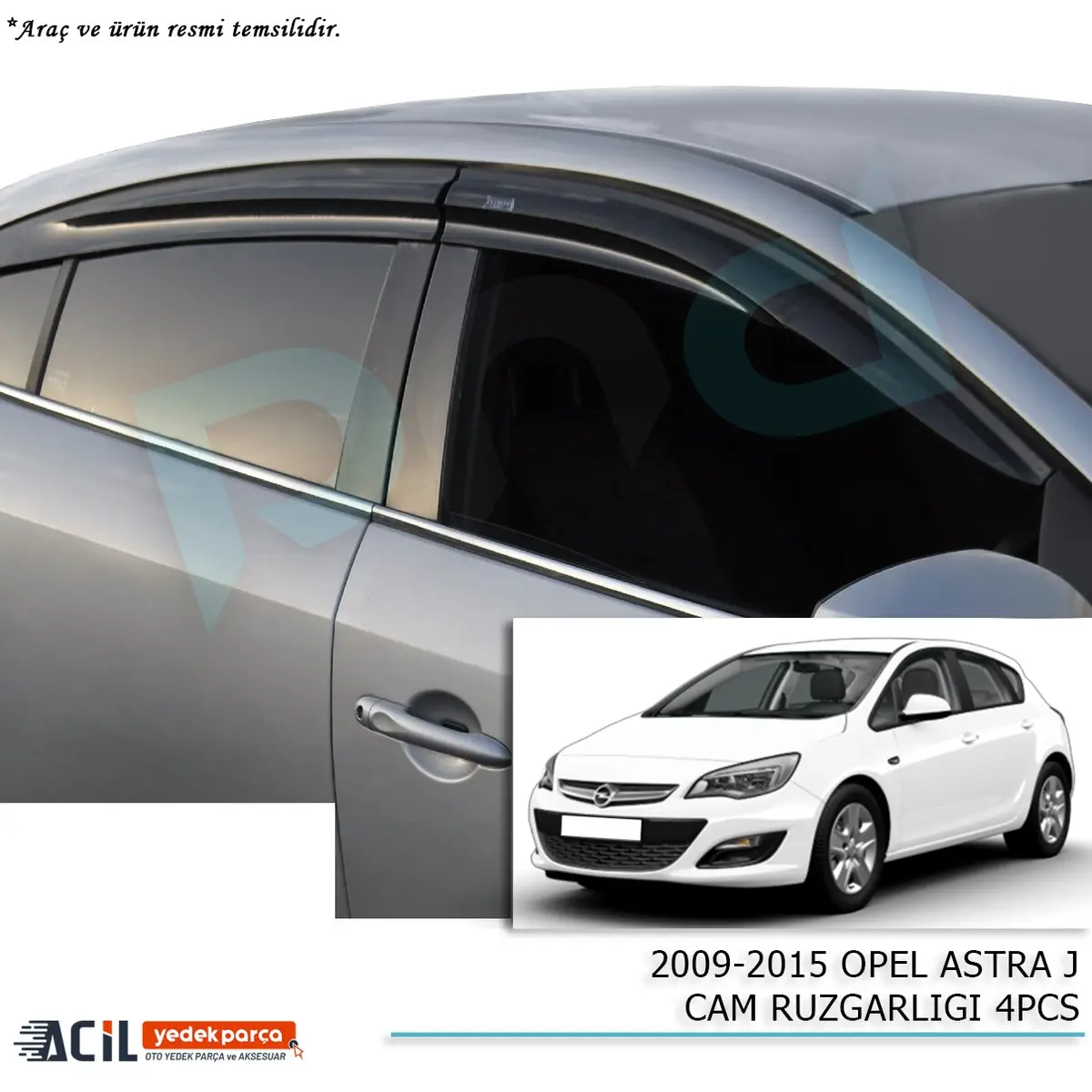 2009-2015 OPEL ASTRA J CAM RUZGARLIGI 4PCS