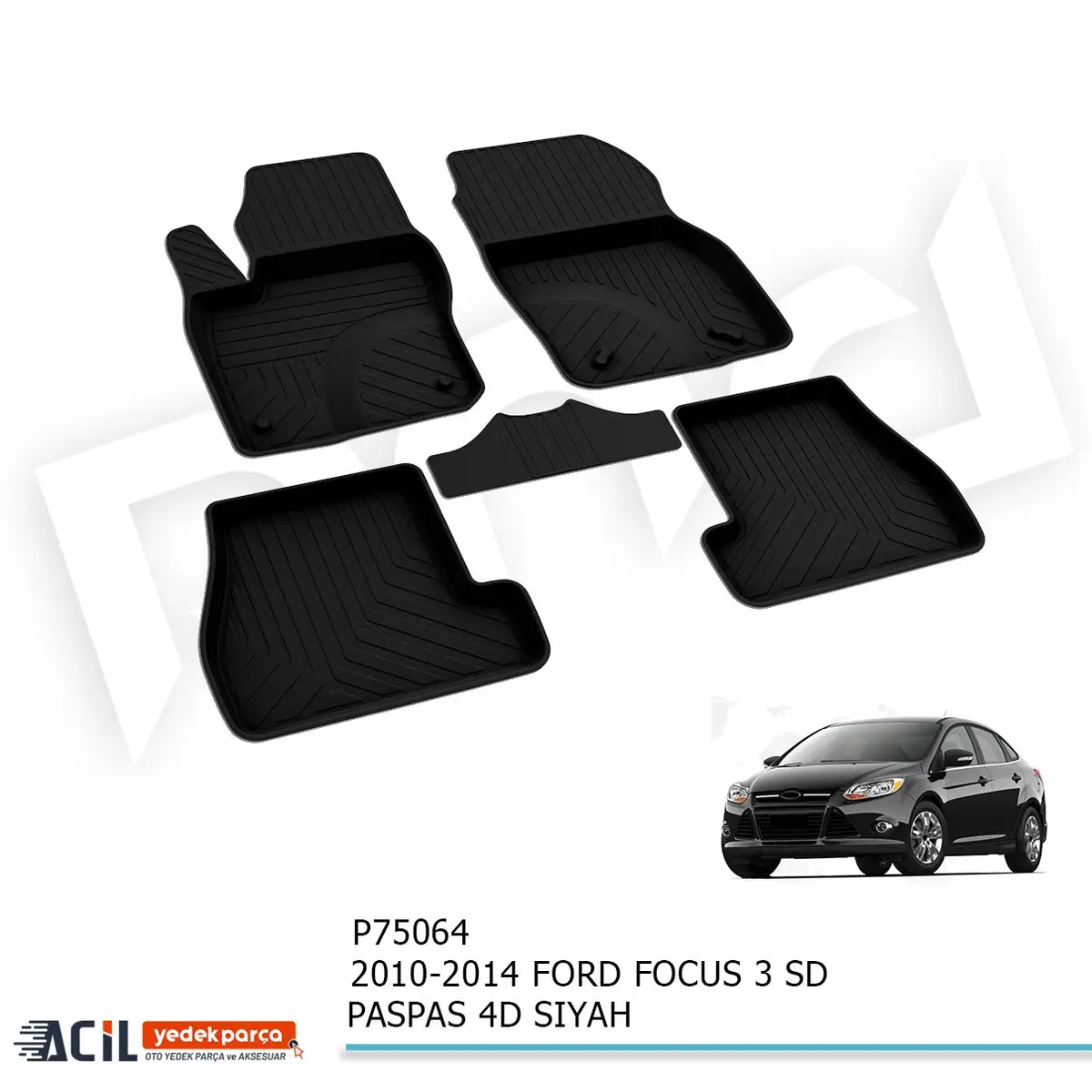 2010-2014 FORD FOCUS 3 SD PASPAS 4D SIYAH
