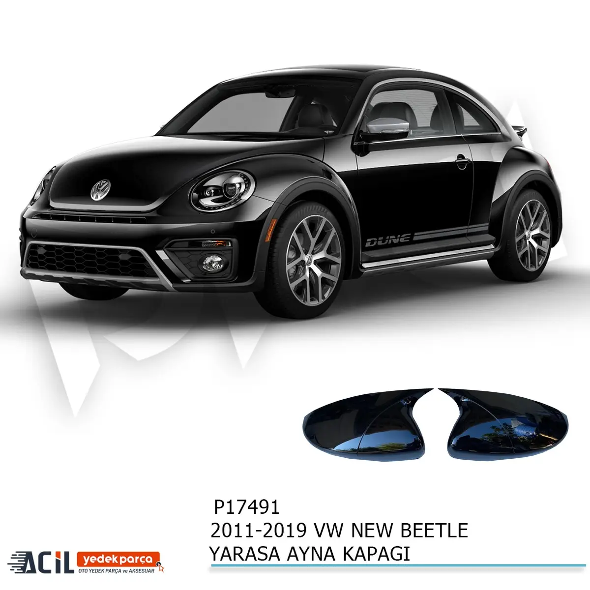 2011-2019 VOLKSWAGEN BEETLE BATMAN YARASA AYNA KAP