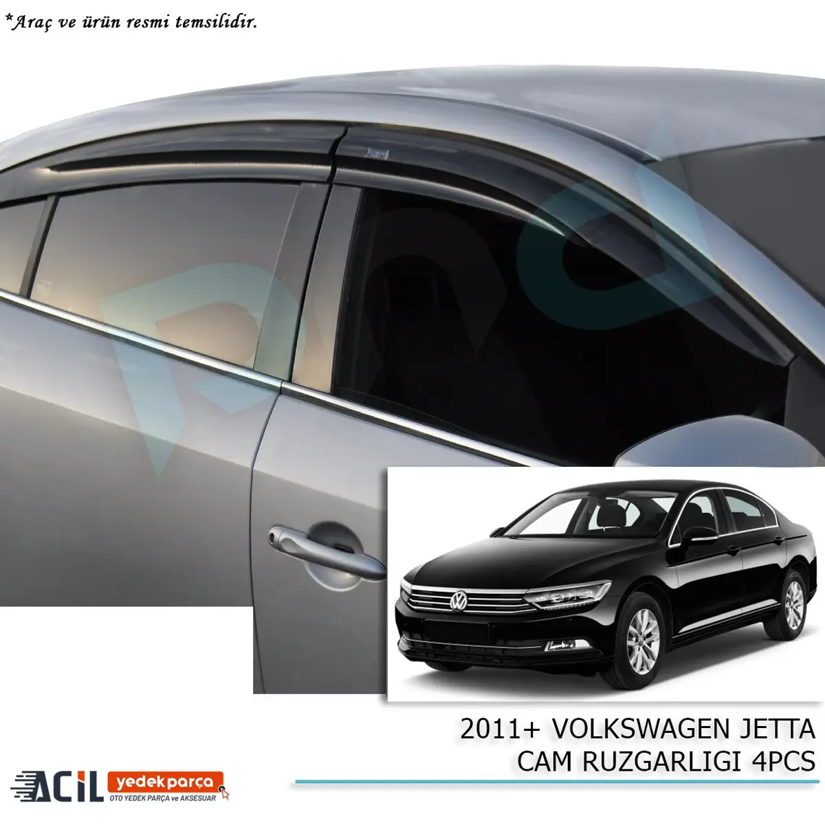2011+ VOLKSWAGEN JETTA CAM RUZGARLIGI 4PCS
