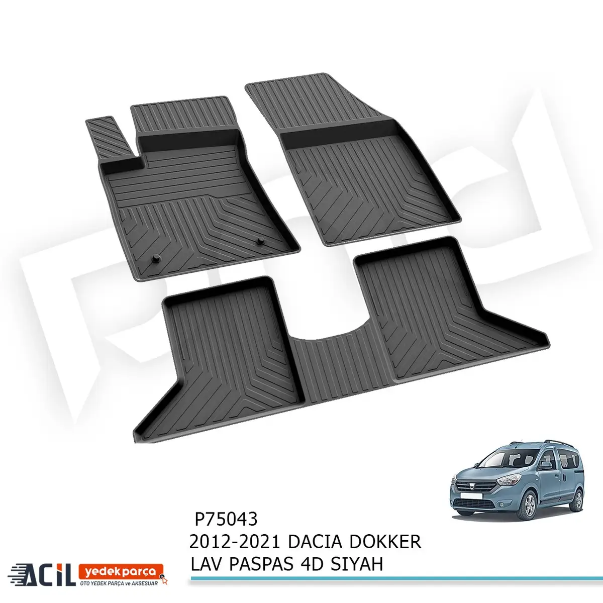 2012-2021 DACIA DOKKER PASPAS 4D SIYAH