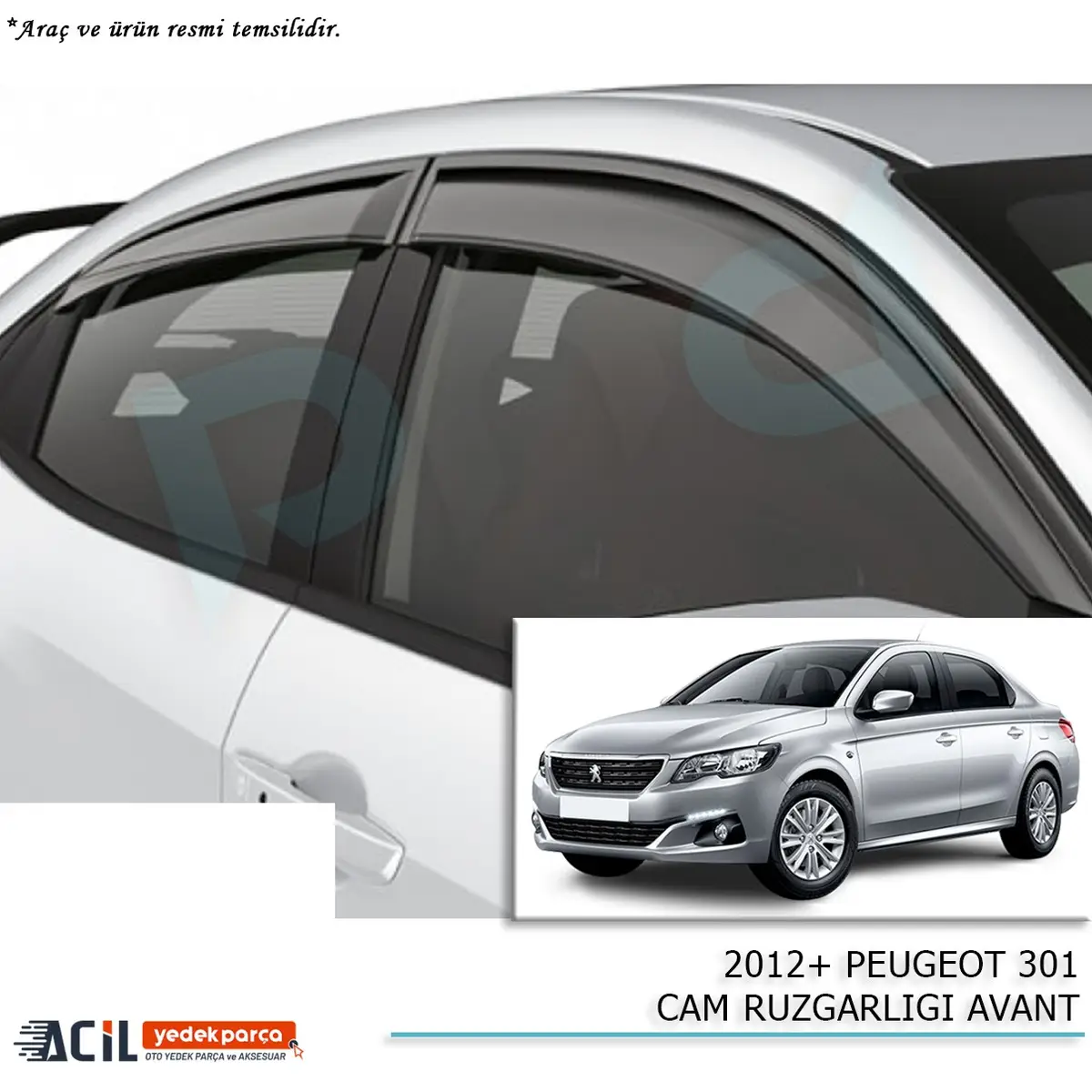 2012+ PEUGEOT 301 CAM RUZGARLIGI AVANT