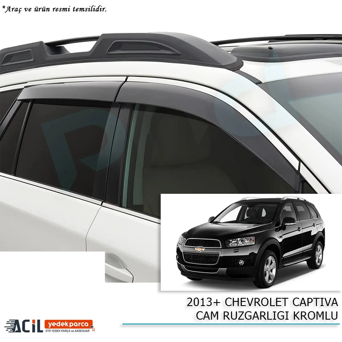 2013+ CHEVROLET CAPTIVA CAM RUZGARLIGI KROMLU