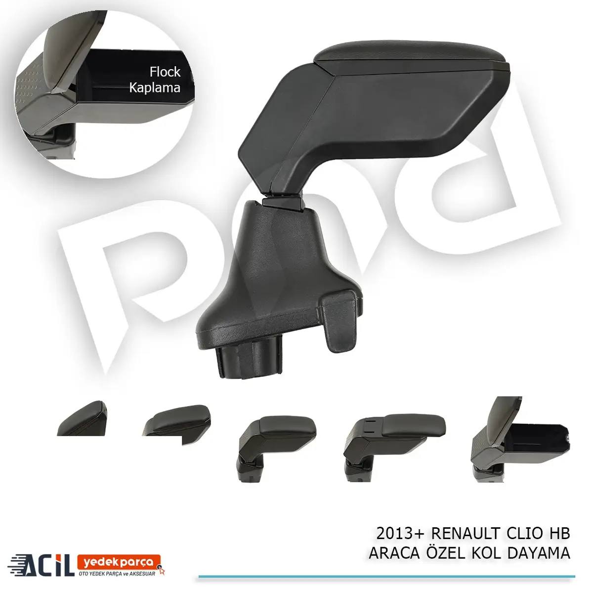 2013+ RENAULT CLIO 4 ARACA OZEL KOL DAYAMA SIYAH