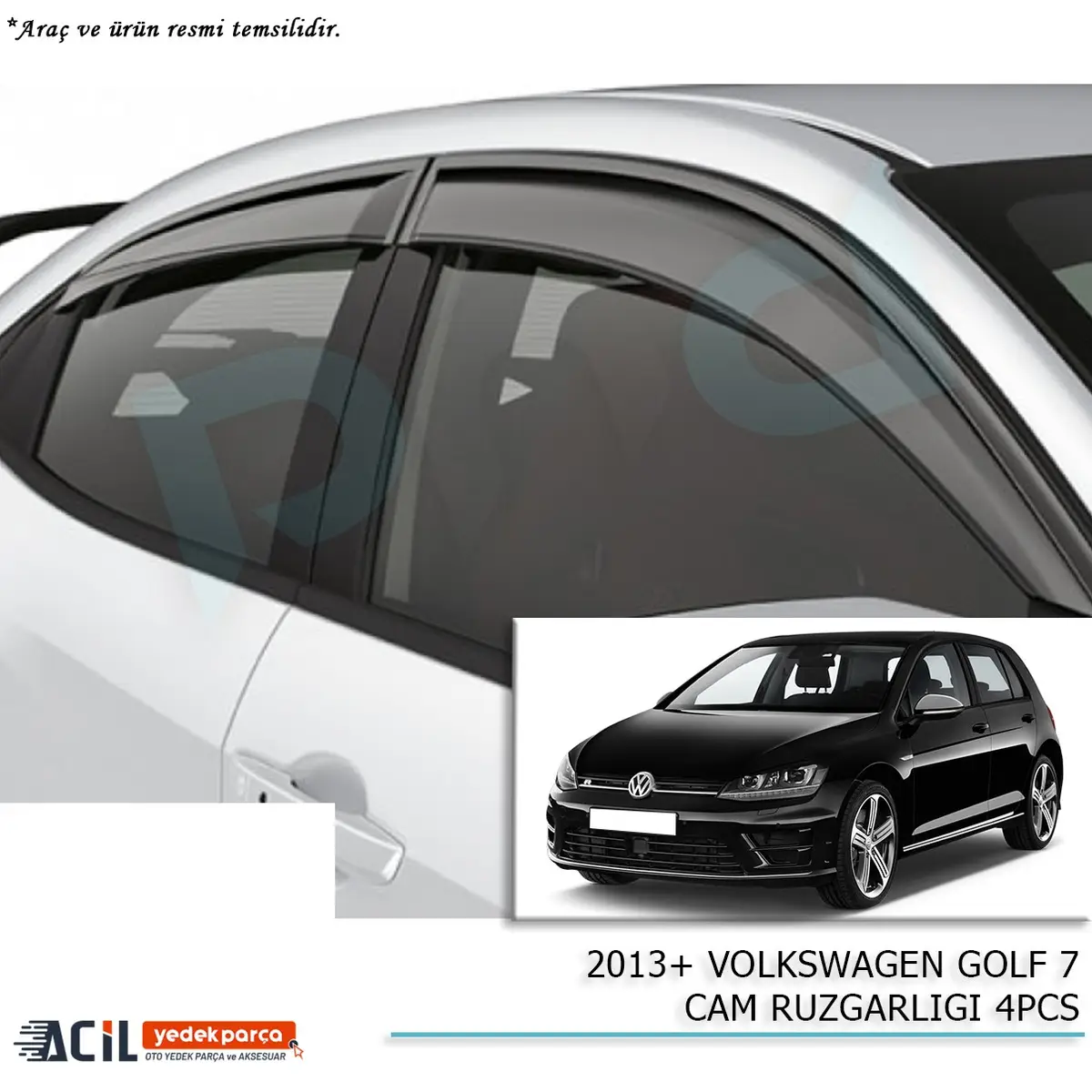 2013+ VOLKSWAGEN GOLF 7-8 CAM RUZGARLIGI 4PCS