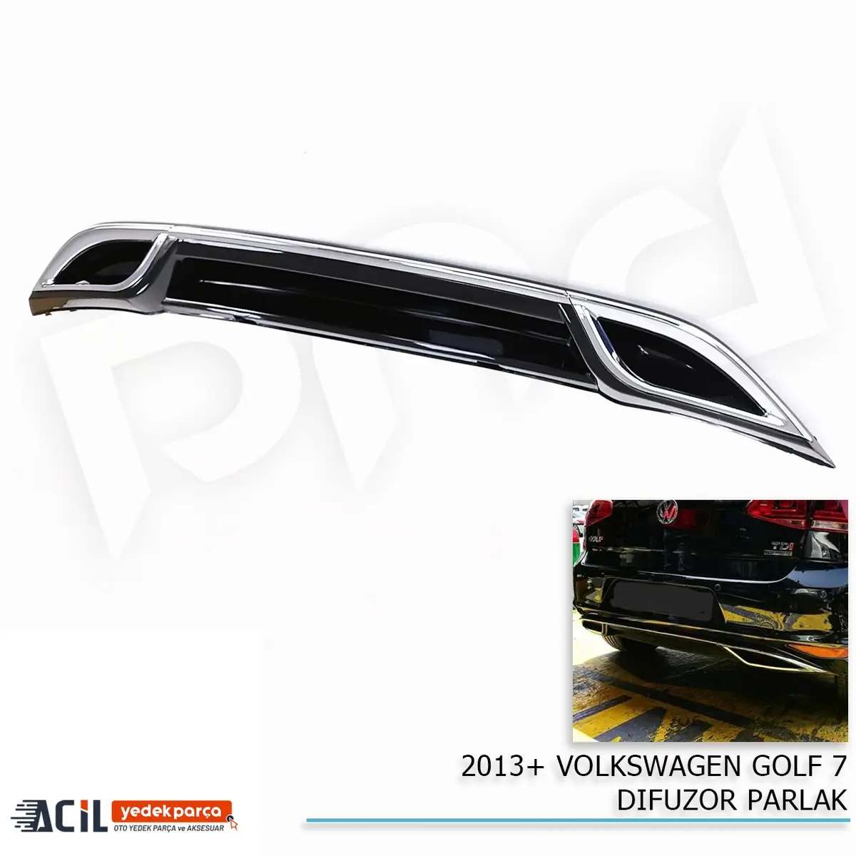 2013+ VOLKSWAGEN GOLF 7 DIFUZOR PARLAK