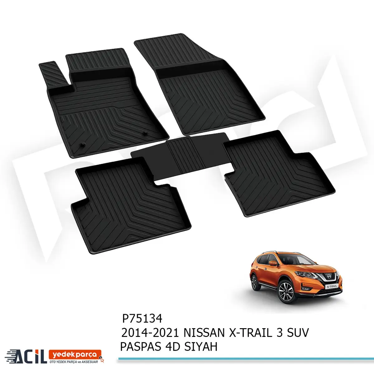 2014-2021 NISSAN X-TRAIL 3 SUV PASPAS 4D SIYAH