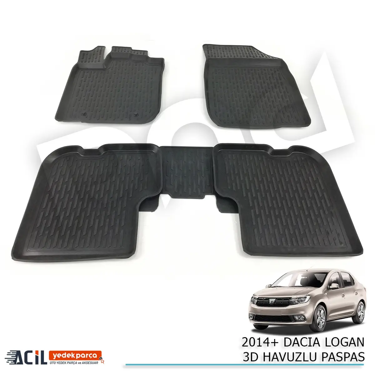 2014+ DACIA LOGAN 3D HAVUZLU PASPAS