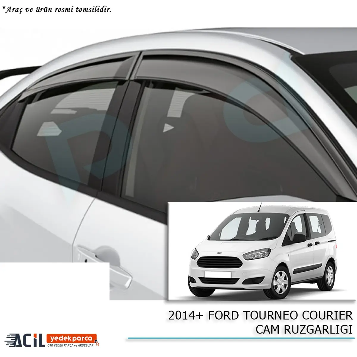 2014+ FORD TOURNEO COURIER CAM RUZGARLIGI