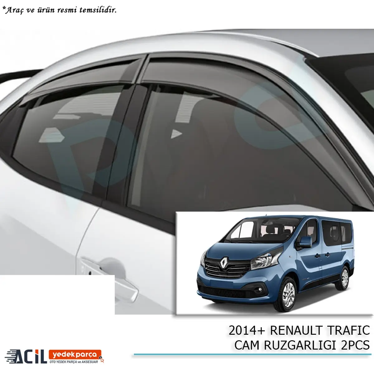 2014+ RENAULT TRAFIC CAM RUZGARLIGI 2PCS