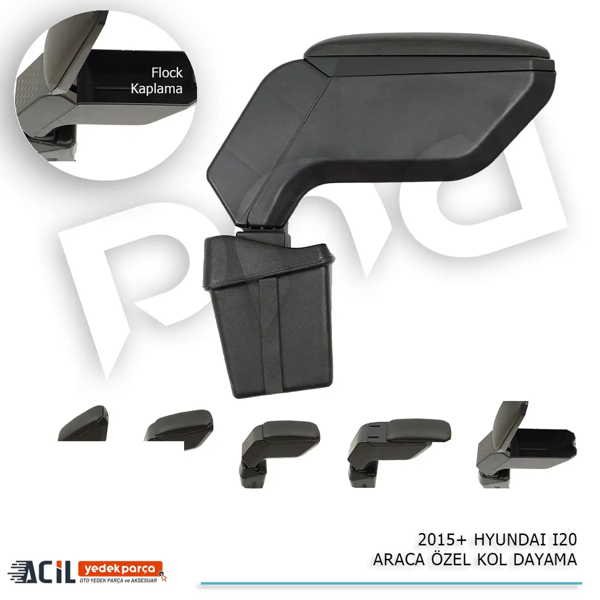 2015+ HYUNDAI I20 ARACA OZEL KOL DAYAMA SIYAH