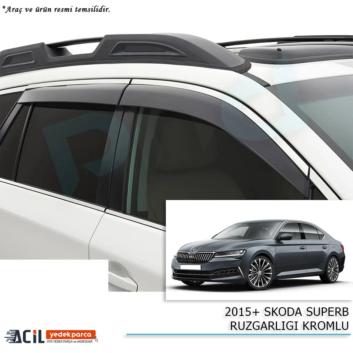 2015+ SKODA SUPERB RUZGARLIGI KROMLU