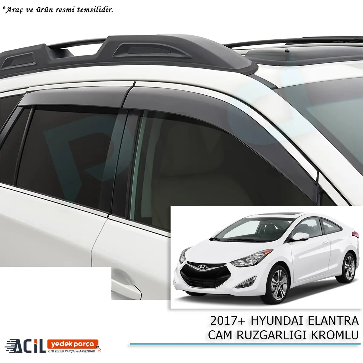 2017+ HYUNDAI ELANTRA CAM RUZGARLIGI KROMLU