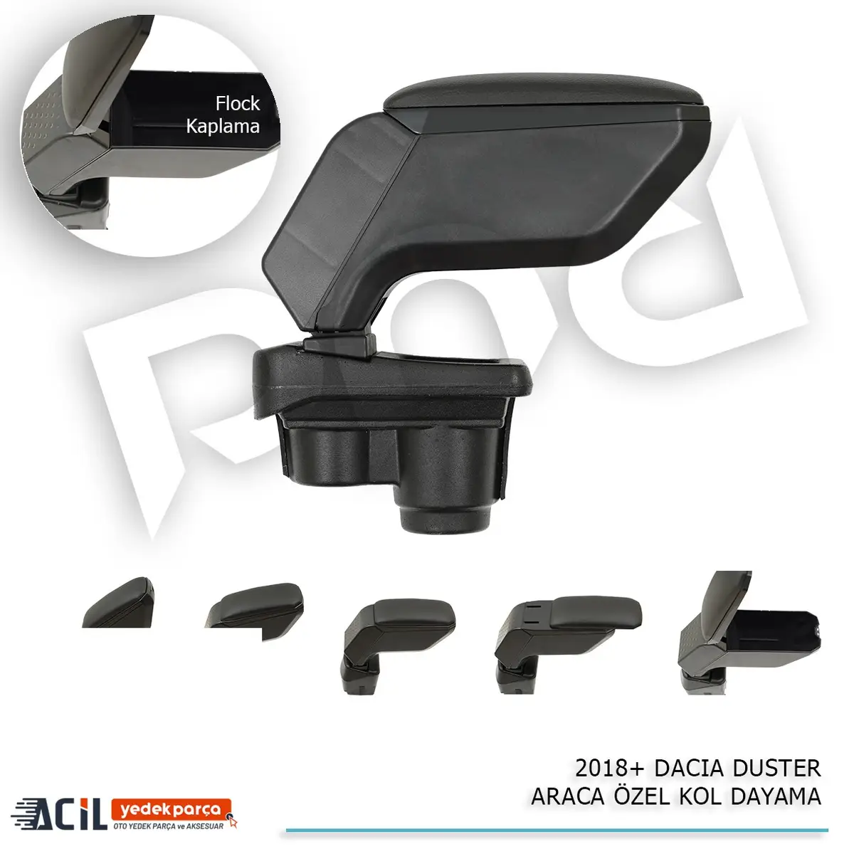 2018+ DACIA DUSTER ARACA OZEL KOL DAYAMA SIYAH