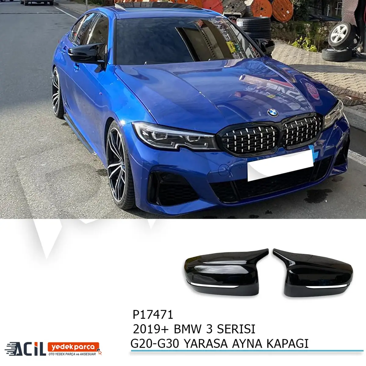 2019+ BMW G20 BATMAN YARASA AYNA KAPAGI P.BLACK