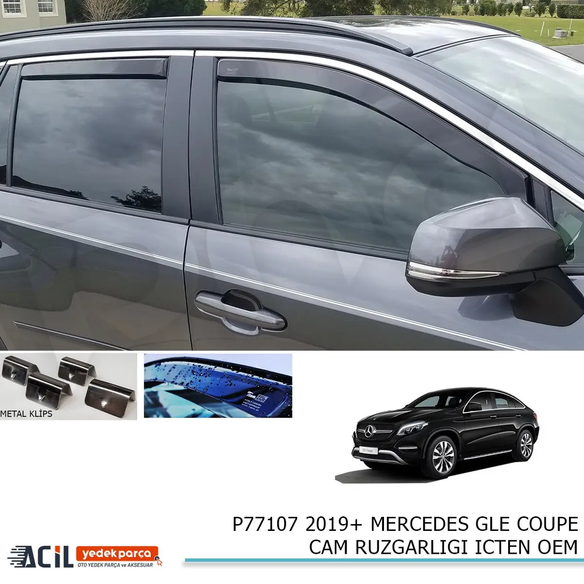 2019+ MERCEDES GLE COUPE CAM RUZGARLIGI ICTEN OEM