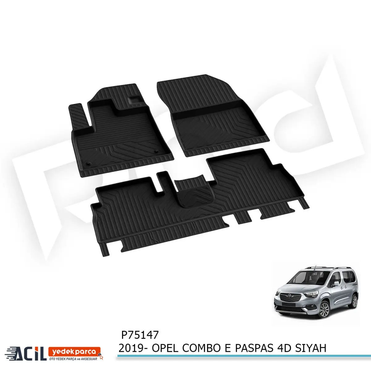 2019- OPEL COMBO E  PASPAS 4D SIYAH