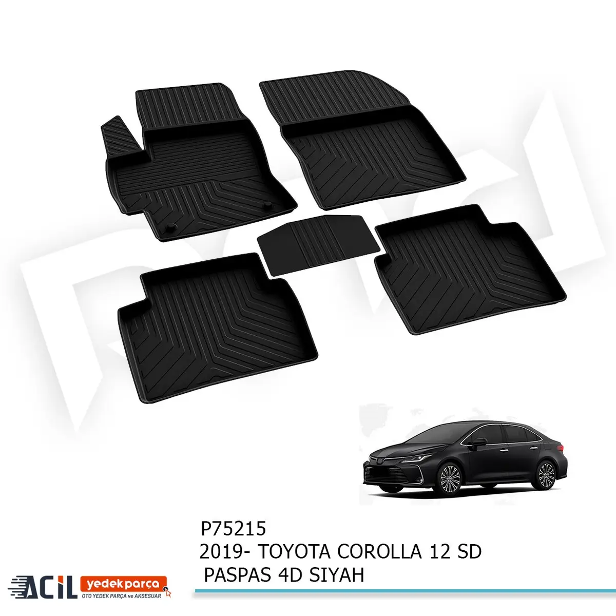 2019- TOYOTA COROLLA 12 SD PASPAS 4D SIYAH