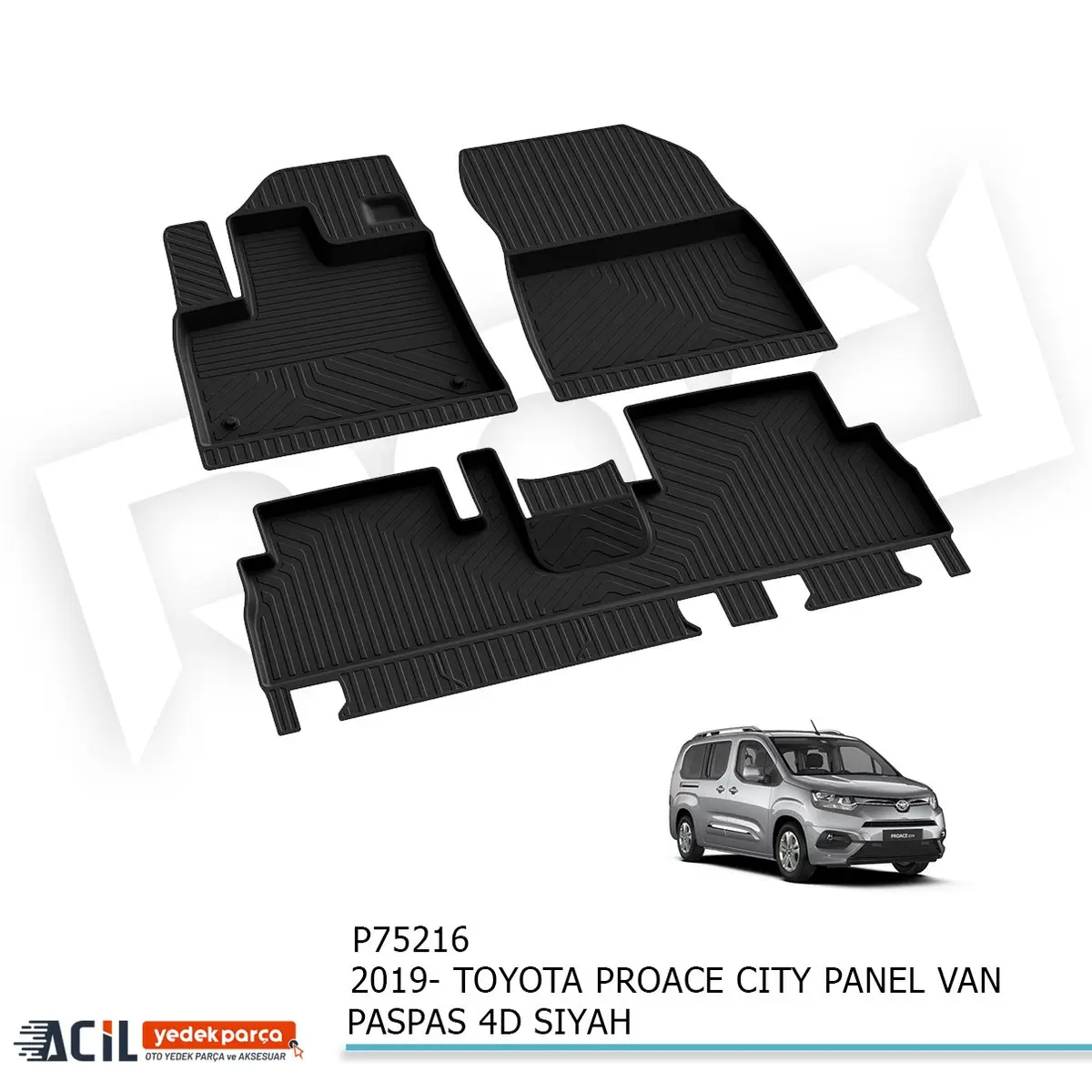 2019- TOYOTA PROACE CITY PANEL VAN PASPAS 4D SIYAH