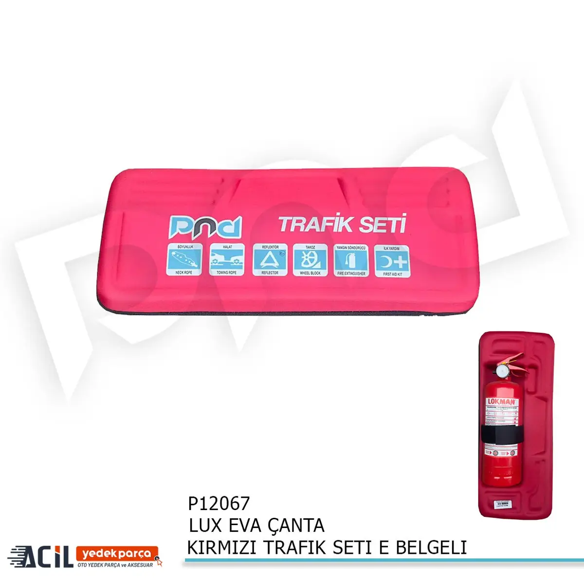 LUX EVA ÇANTA KIRMIZI TRAFIK SETI E BELGELI