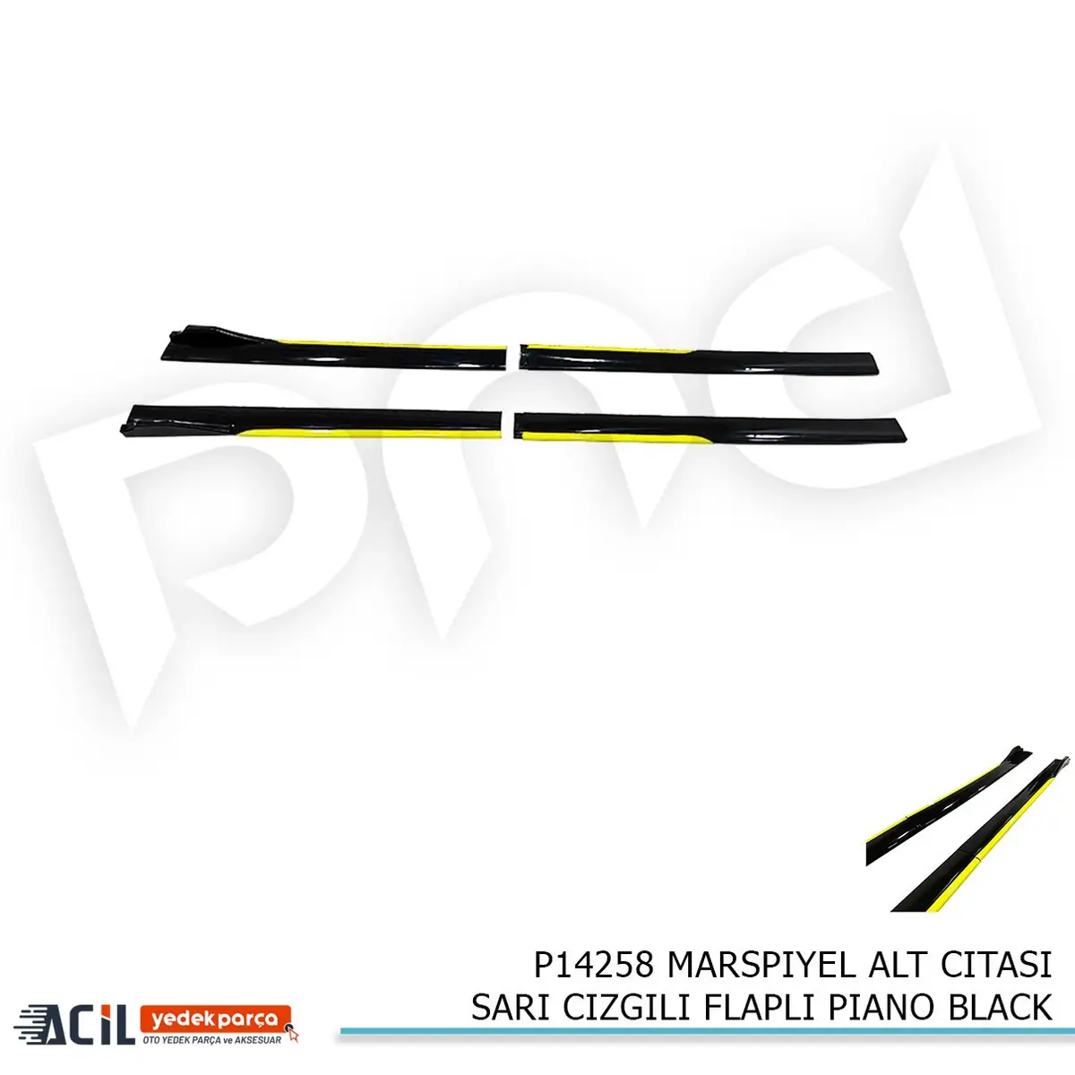 MARSPIYEL ALT CITASI SARI CIZGILI FLAPLI PIANO BLA