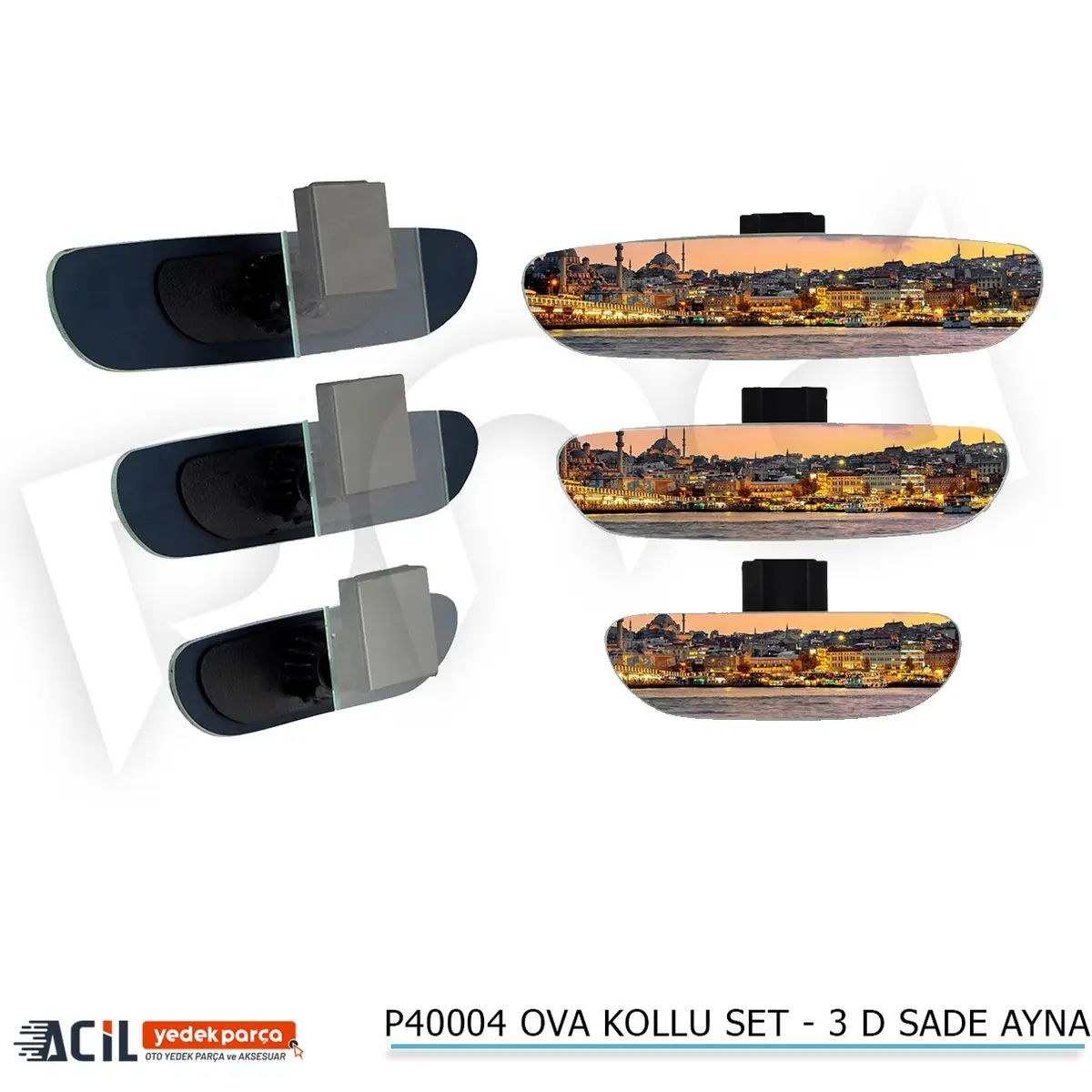 OVA KOLLU SET – 3 D SADE AYNA -558.050D