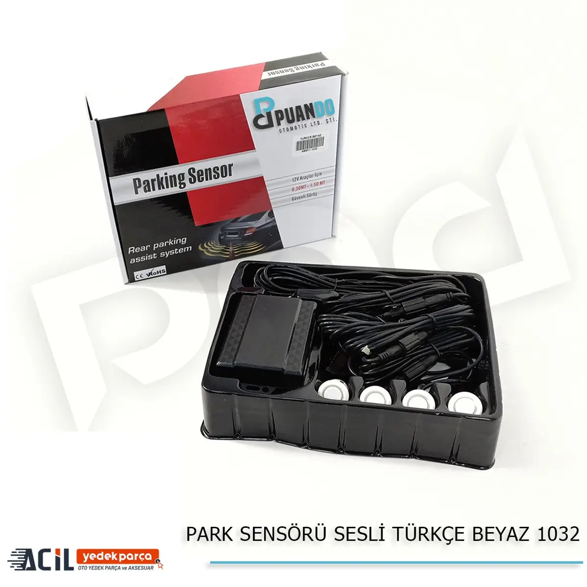 PARK SENSORU SESLI TURKCE BEYAZ 1032