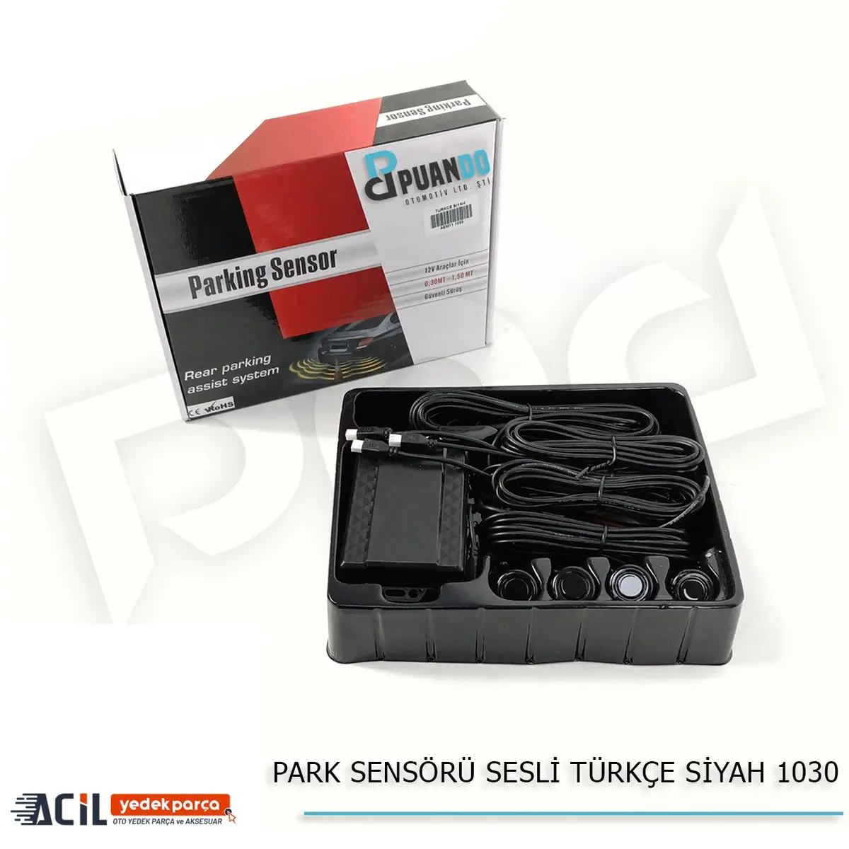 PARK SENSORU SESLI TURKCE SIYAH 1030
